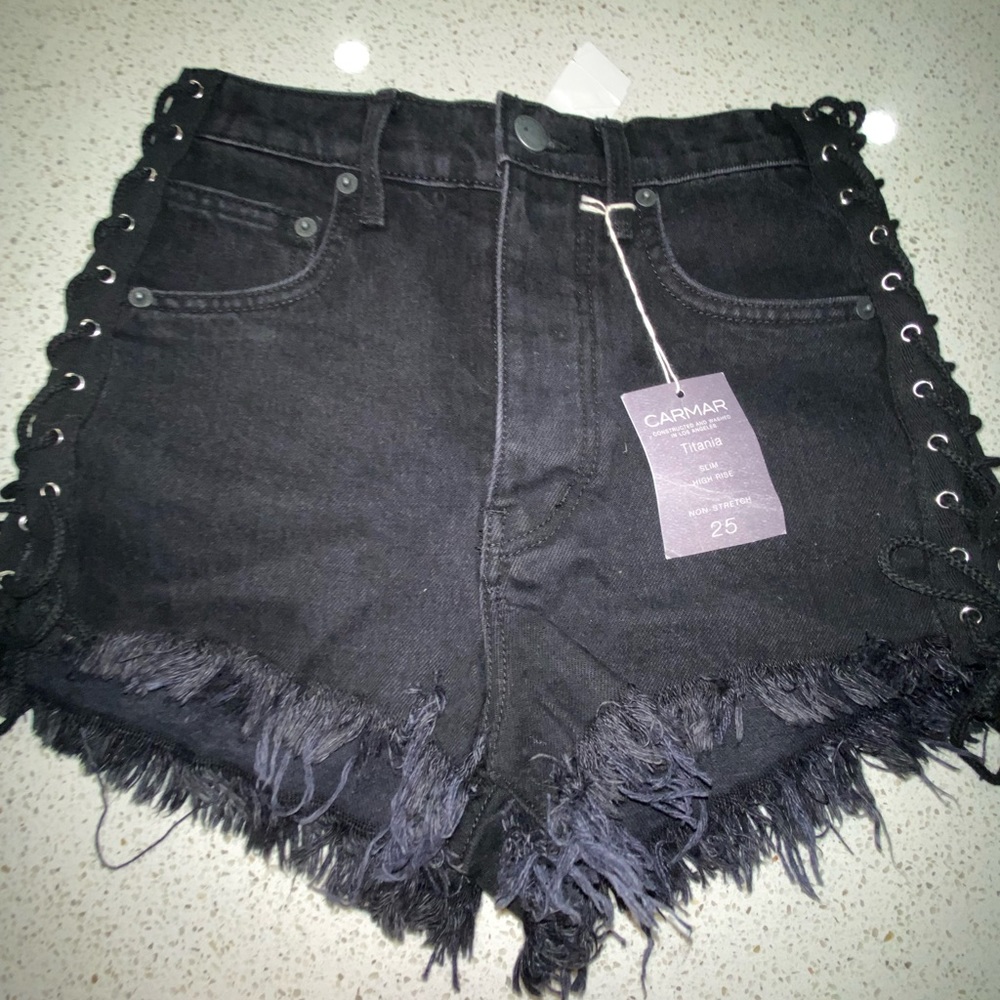 Carmar denim short -black